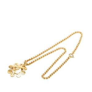 CHANEL Vintage Gold Logo Necklace